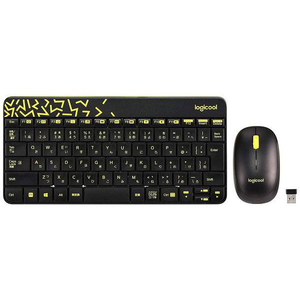 ロジクール ワイヤレスキーボード ワイヤレスマウス セット MK240nBC  ブラック×イエロー